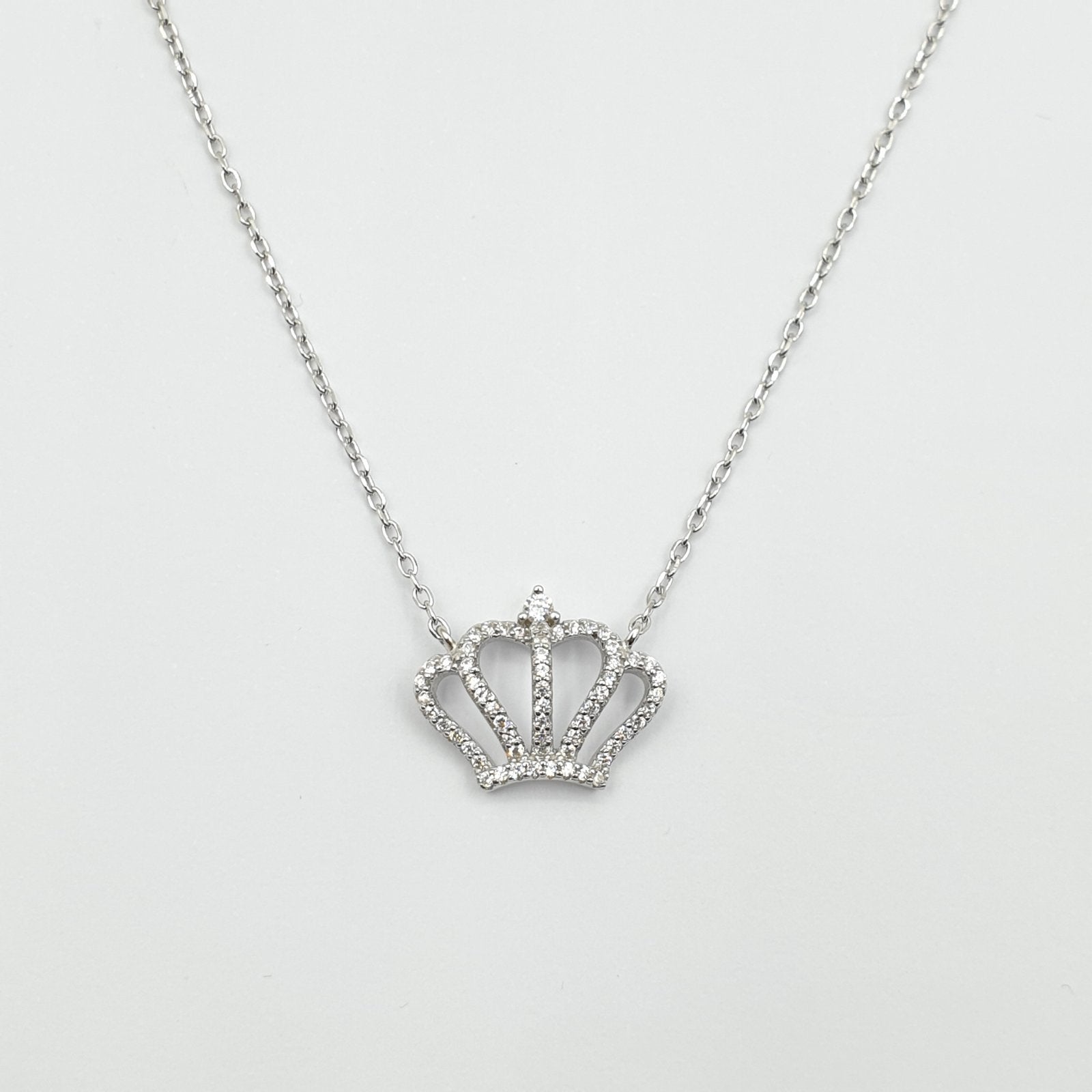 Collier argent Rhodié Garanti the crown