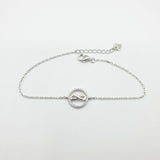 Gourmette Argent Rhodié Garanti infinity rond