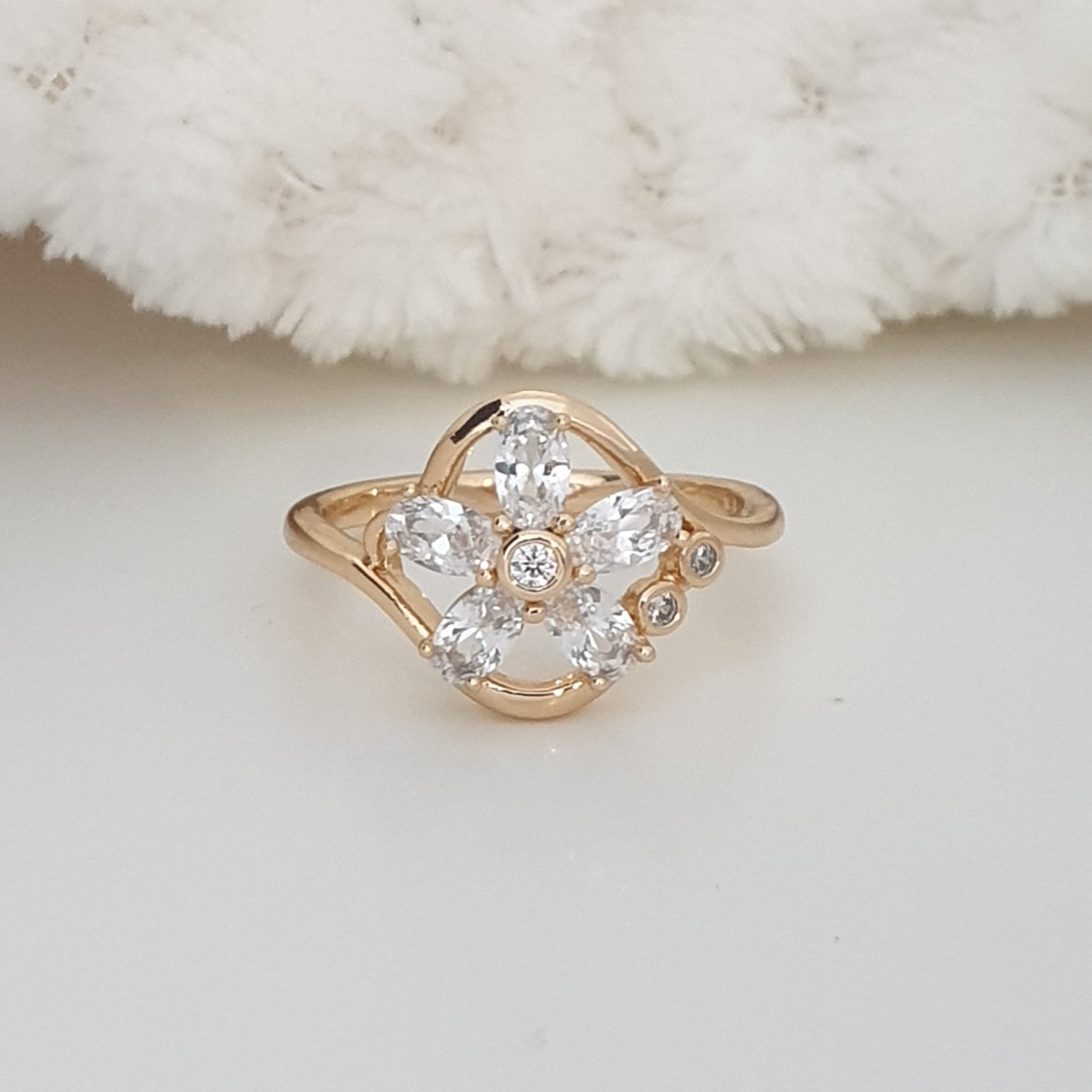 Bague xp tendance Plaqué or Xuping وردة