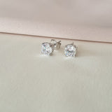 Boucles d'oreilles Argent Rhodié Garanti soldeargent - 40% la pierre simple