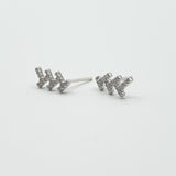 Boucles d'oreilles Argent Rhodié Garanti  zigzag
