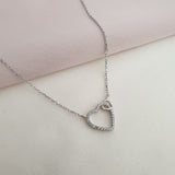 Collier argent Rhodié Garanti the small heart