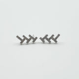 Boucles d'oreilles Argent Rhodié Garanti  zigzag