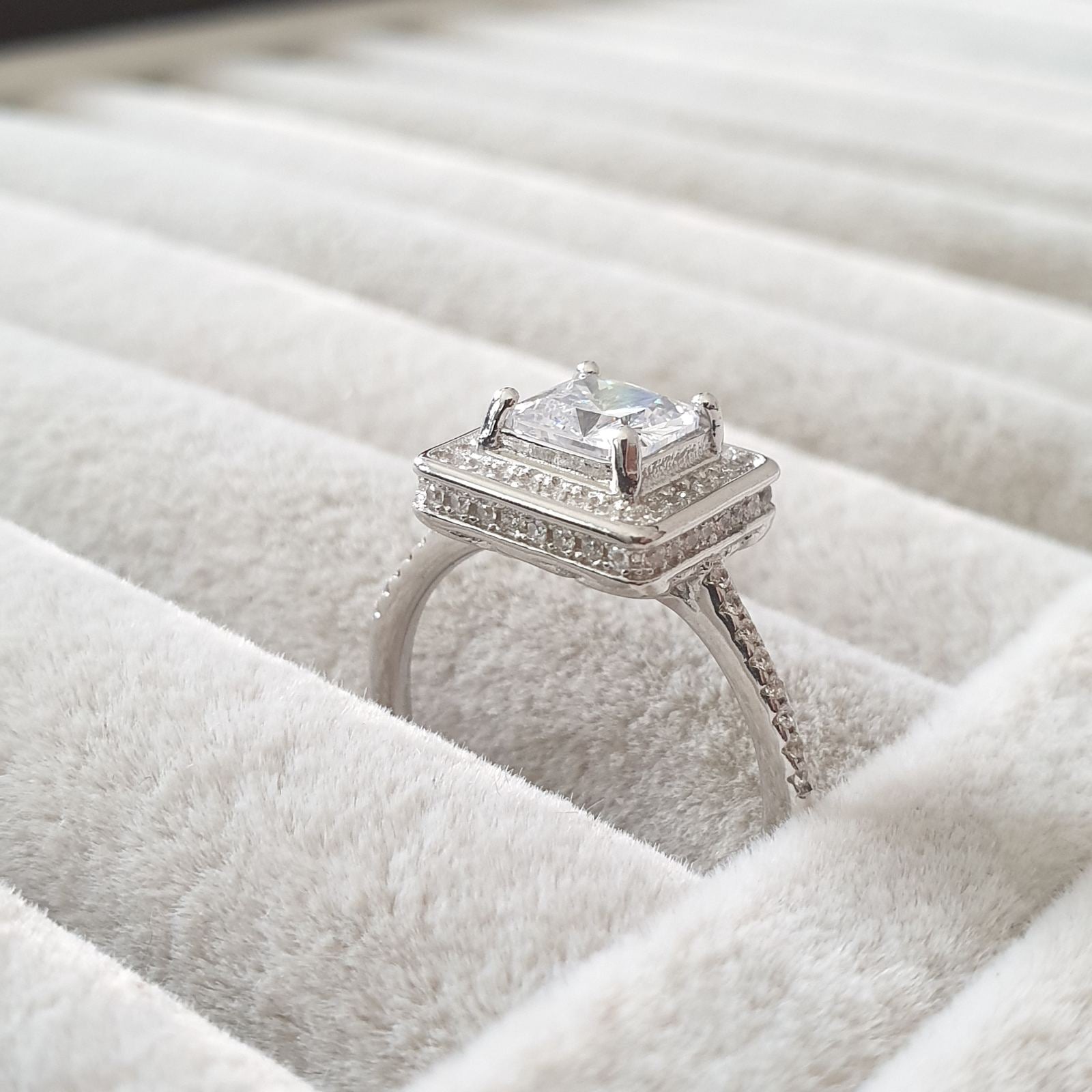 Bague Argent Rhodié Garanti soldeargent - 40% carré cube
