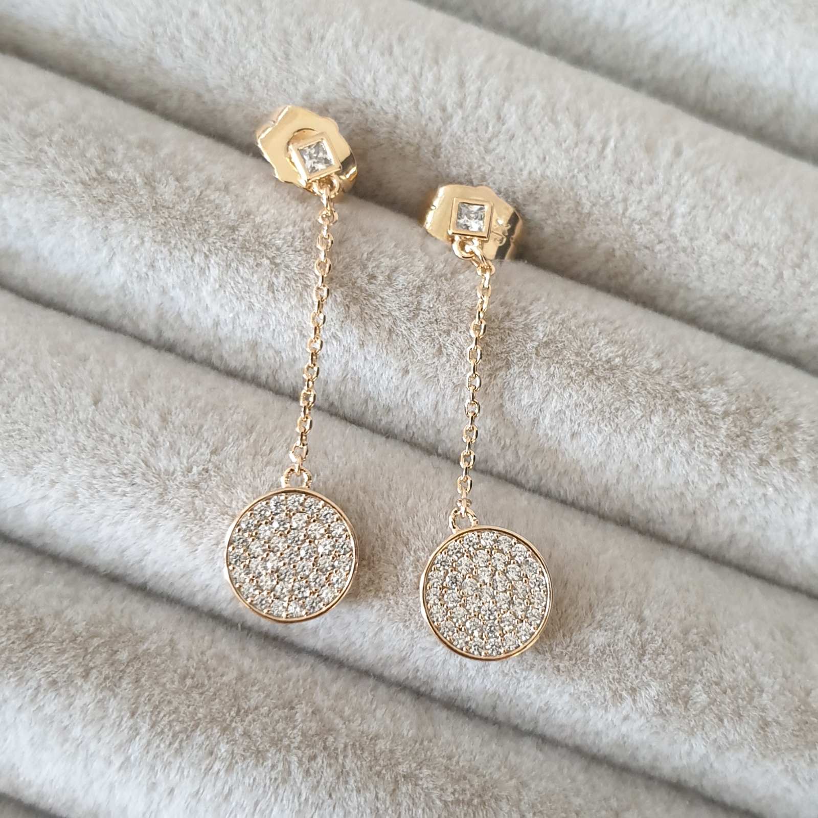 Boucle d'oreille xp tendance le rond en pierre pendant