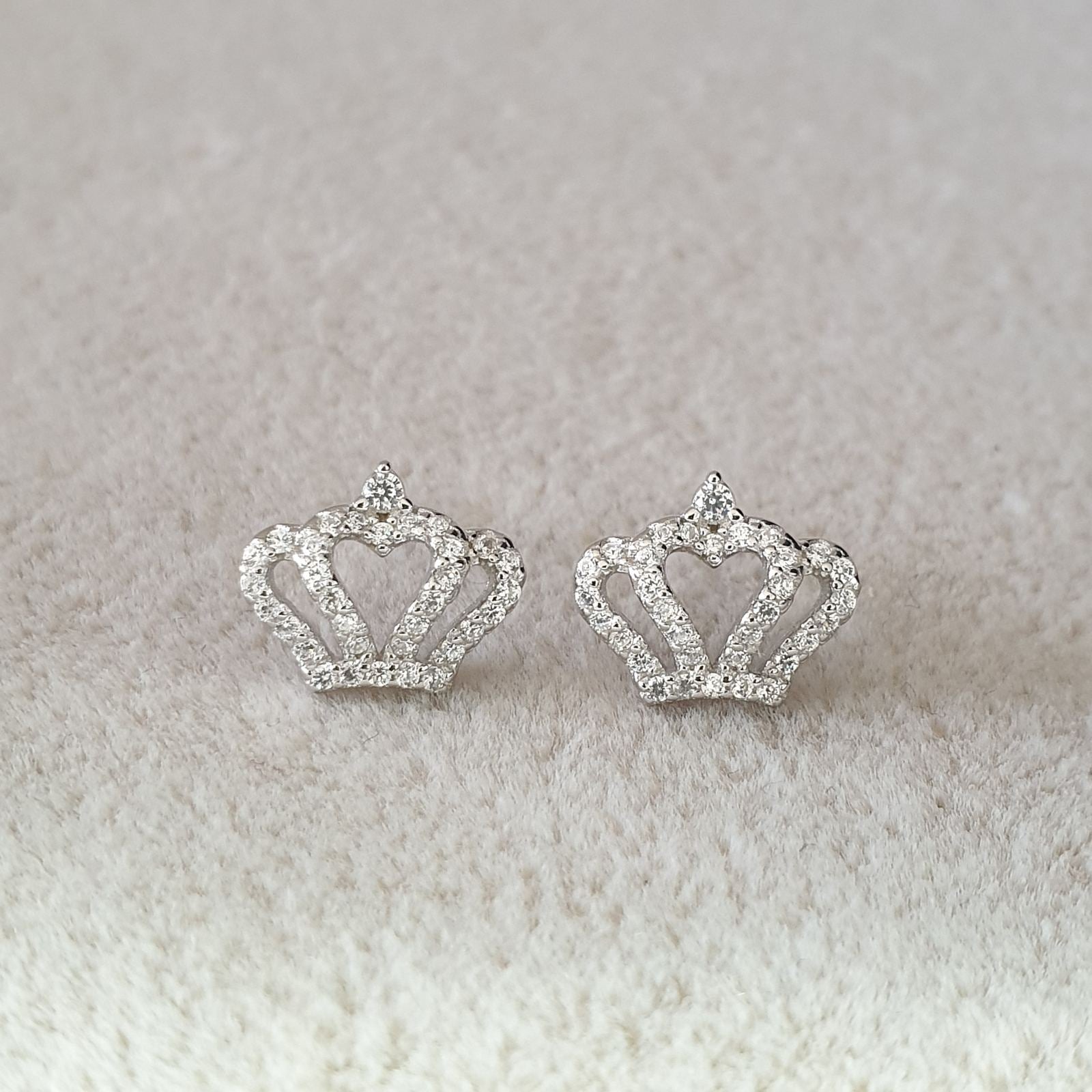 Boucle d'oreille argent Rhodié garanti the crown soldeargent - 40%