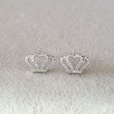 Boucle d'oreille argent Rhodié garanti the crown soldeargent - 40%
