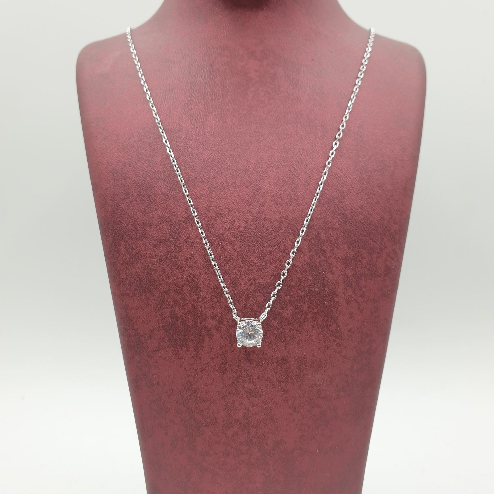Collier Argent Rhodié Garanti la pierre