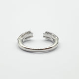 خاتم فضة مطلي روديوم مضمون خاتم مفتوح Salemoy - 40%