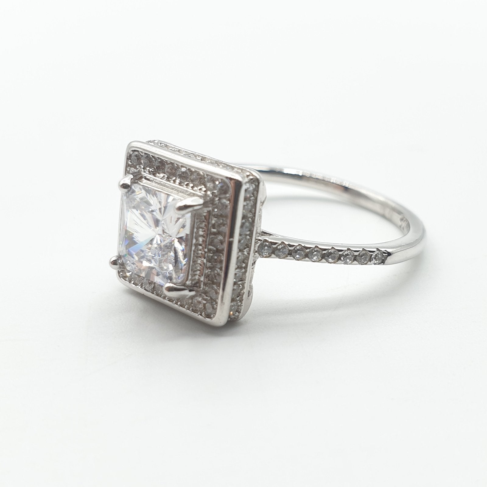 Bague Argent Rhodié Garanti soldeargent - 40% carré cube
