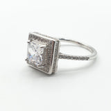 Bague Argent Rhodié Garanti soldeargent - 40% carré cube