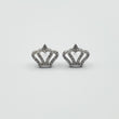Boucle d'oreille argent Rhodié garanti the crown soldeargent - 40%