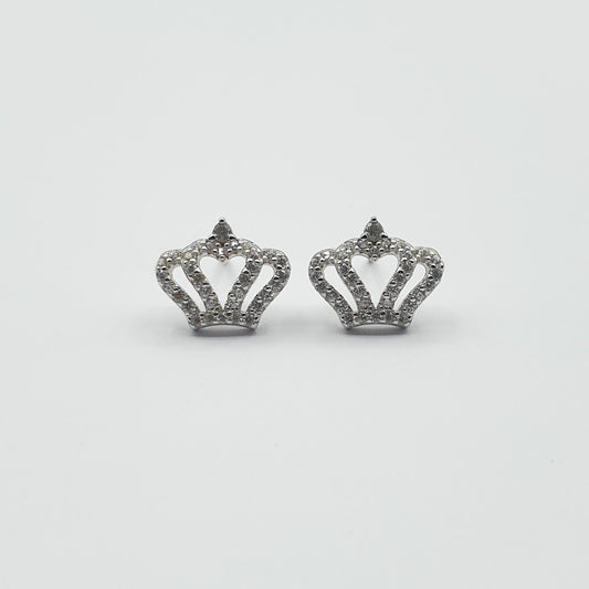 Boucle d'oreille argent Rhodié garanti the crown soldeargent - 40%