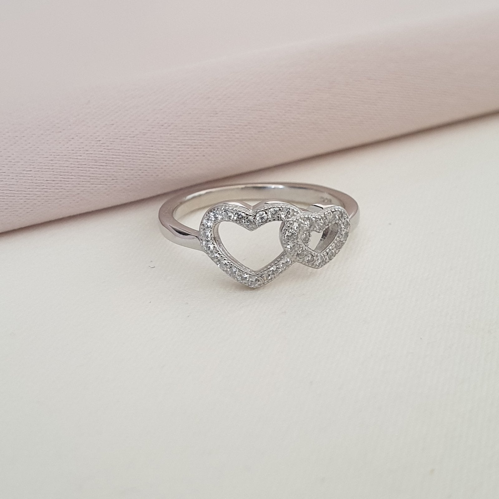 Bague Argent Rhodié Garanti the couple of hearts soldeargent - 40%