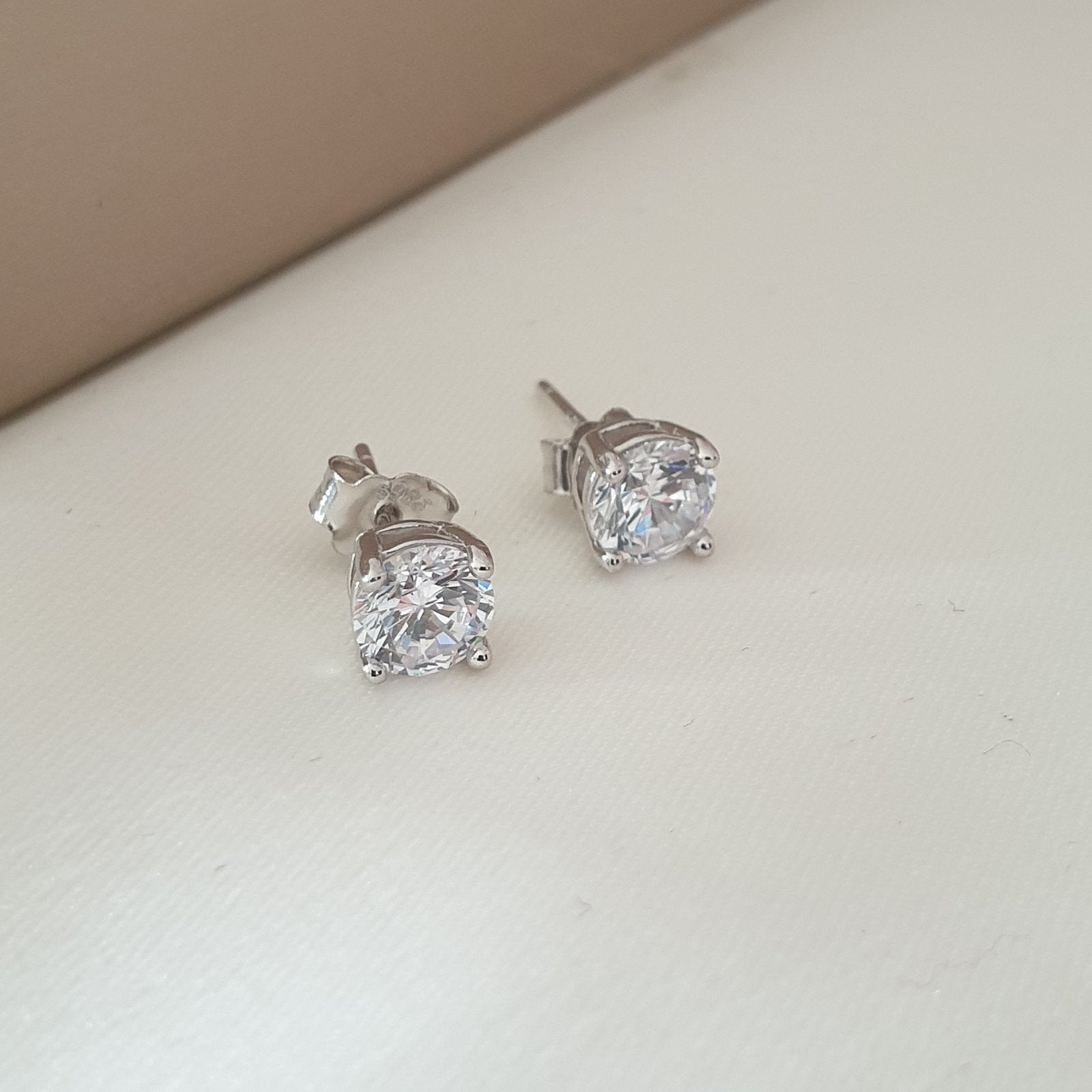 Boucles d'oreilles Argent Rhodié Garanti soldeargent - 40% la pierre simple