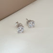 Boucles d'oreilles Argent Rhodié Garanti soldeargent - 40% la pierre simple