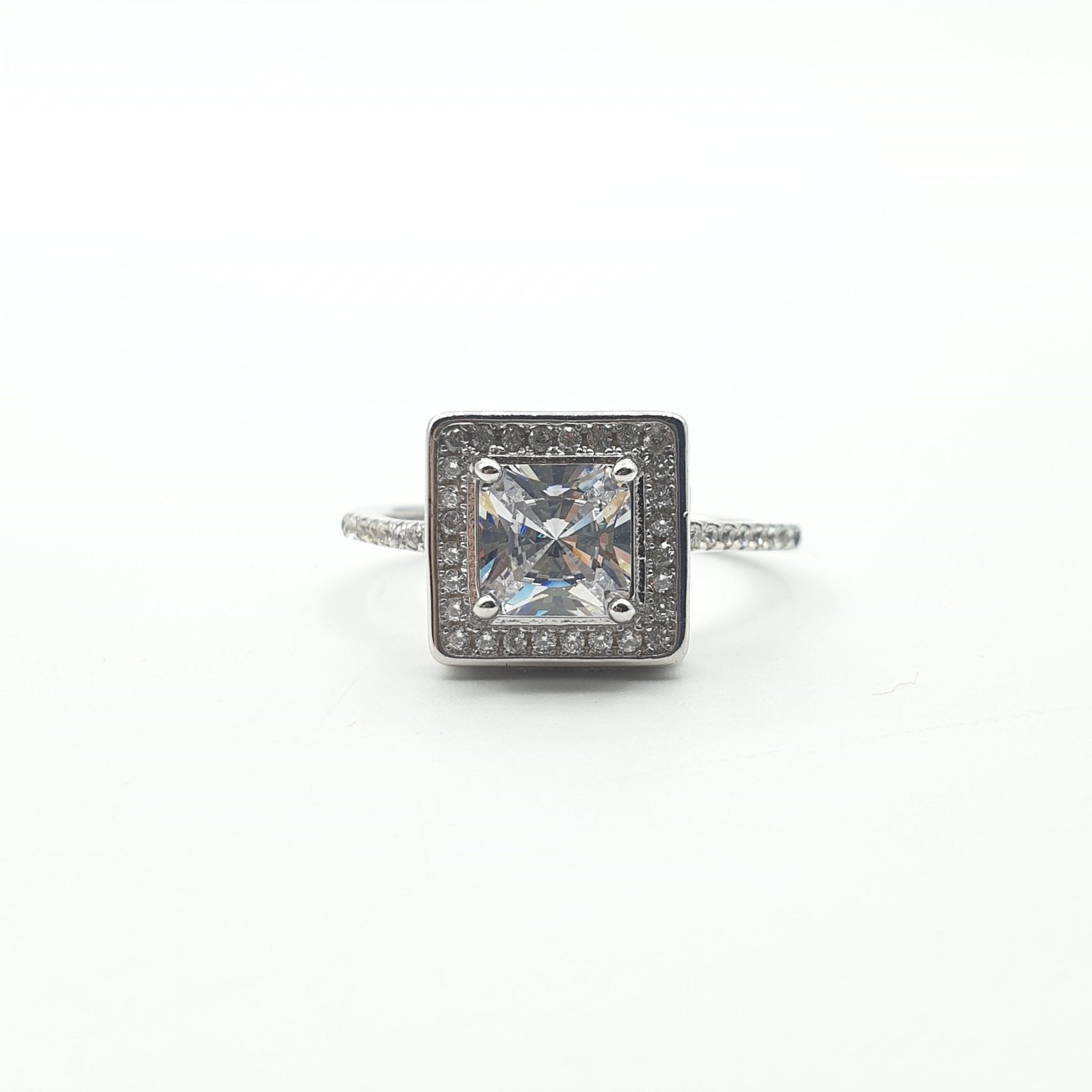 Bague Argent Rhodié Garanti soldeargent - 40% carré cube