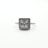 Bague Argent Rhodié Garanti soldeargent - 40% carré cube