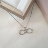 Collier Argent Rhodié Garanti soldeargent - 40%  infinity 3 pierres