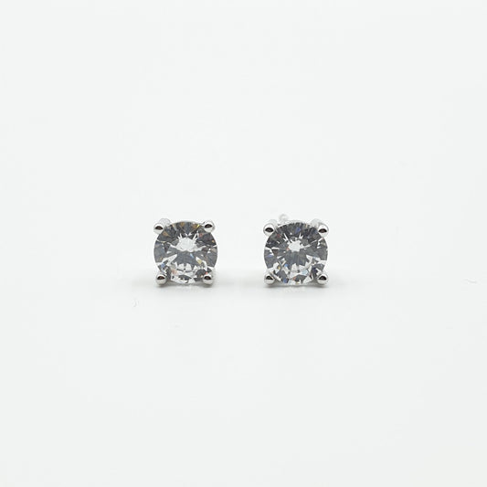 Boucles d'oreilles Argent Rhodié Garanti  une pierre