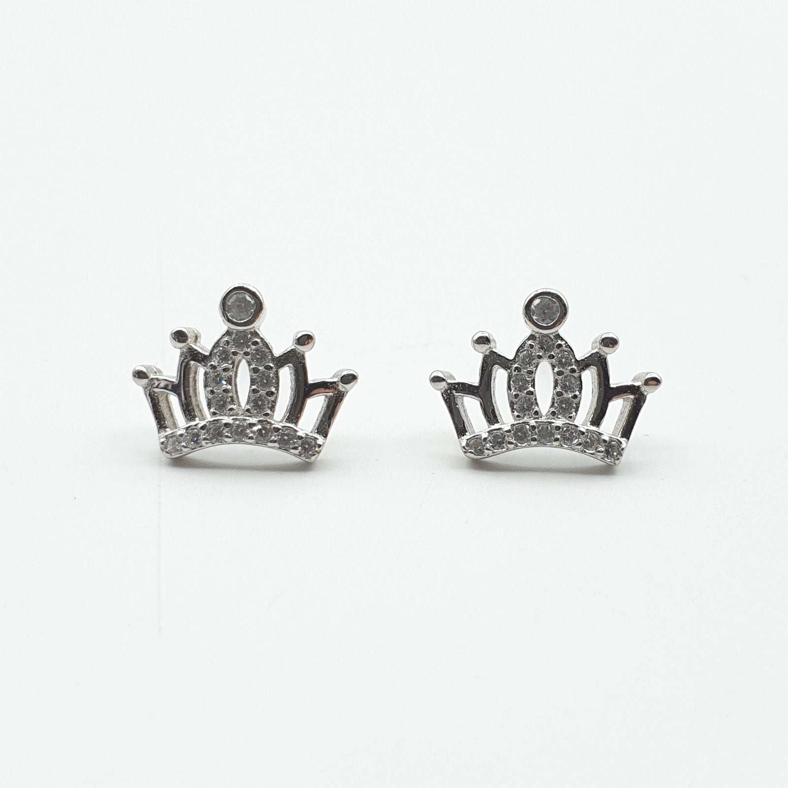 Boucles d'oreilles Argent Rhodié Garanti   التاج