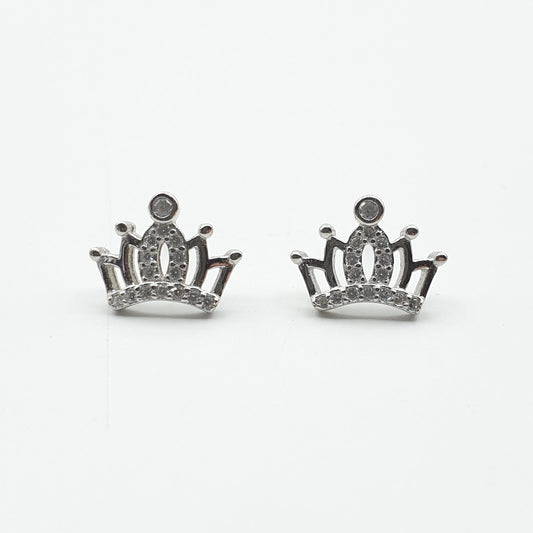 Boucles d'oreilles Argent Rhodié Garanti   التاج