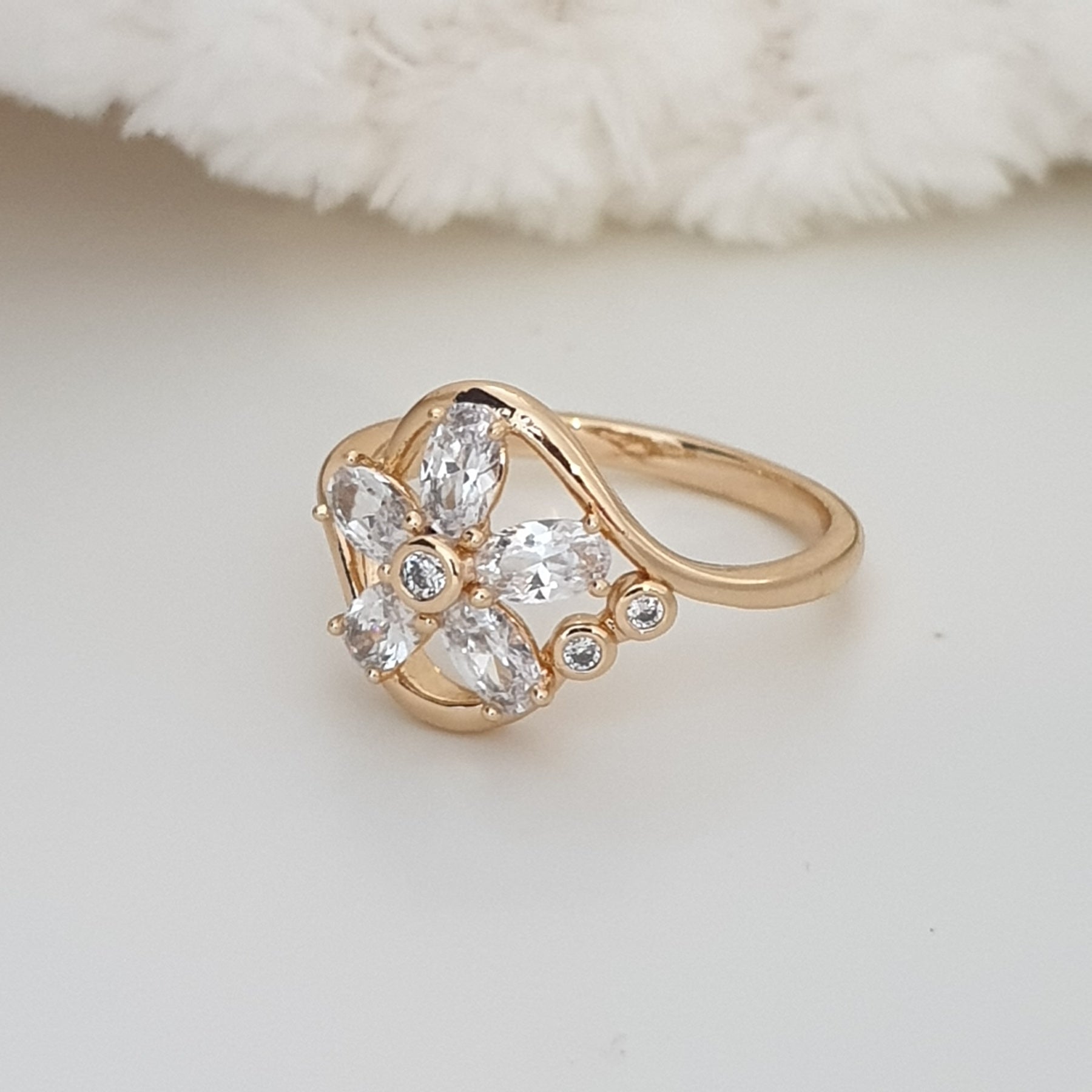 Bague xp tendance Plaqué or Xuping وردة