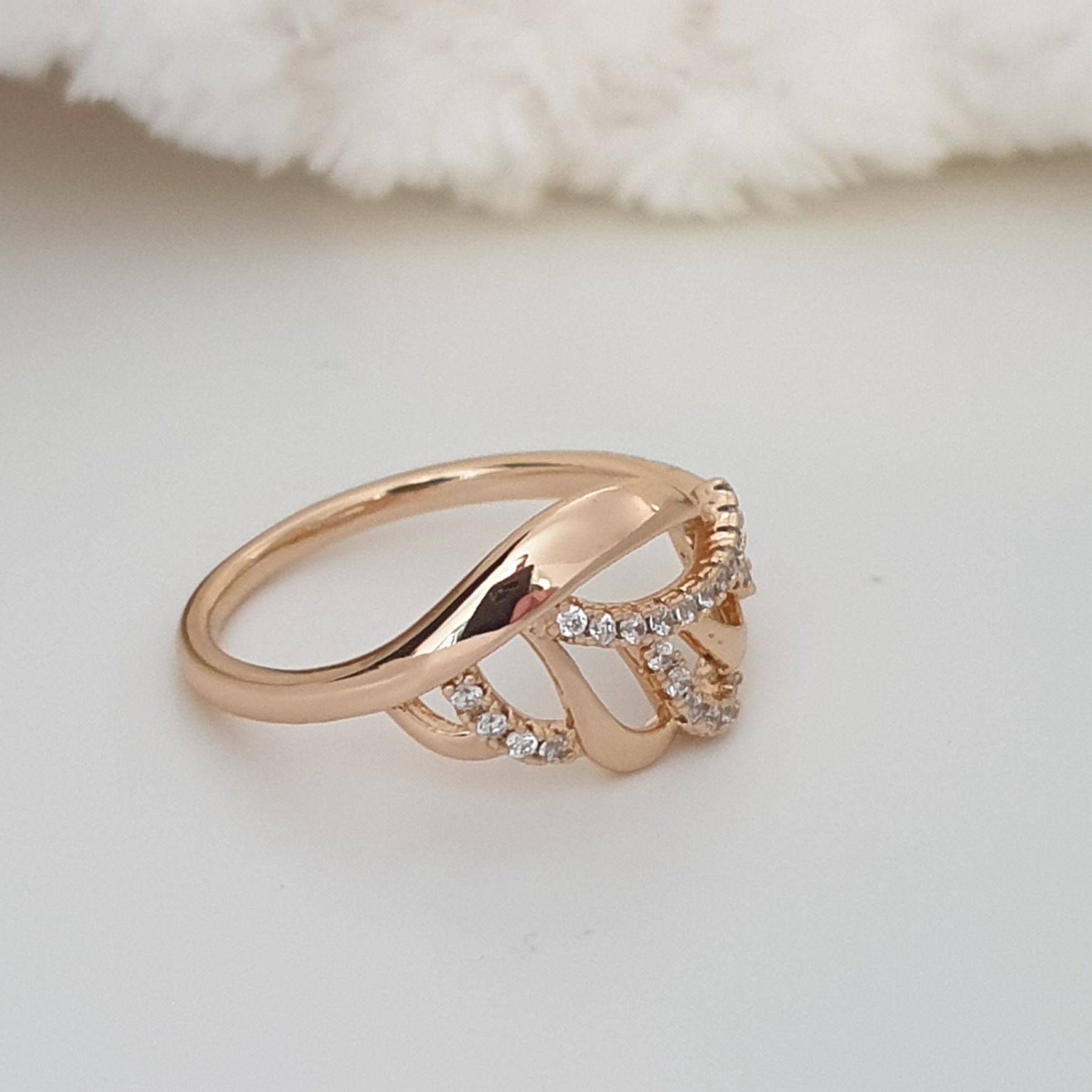 Bague xp tendance Plaqué or Xuping la feuille simple