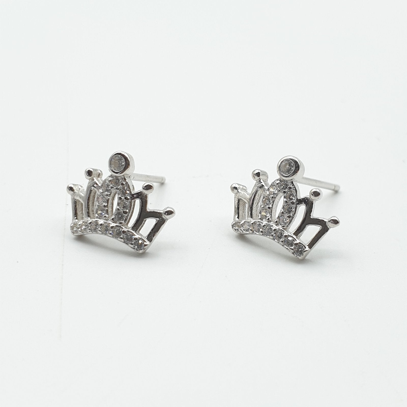 Boucles d'oreilles Argent Rhodié Garanti   التاج