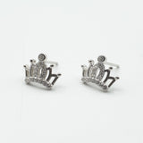 Boucles d'oreilles Argent Rhodié Garanti   التاج