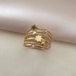 Bague acier garanti inoxydable étoiles double