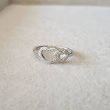 Bague Argent Rhodié Garanti the couple of hearts soldeargent - 40%