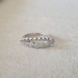 خاتم فضة مطلي روديوم مكفول نادين ساليرجنت - 40%