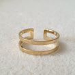 Bague acier garanti inoxydable anneau ouvert ajustable 2 traits