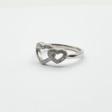 Bague Argent Rhodié Garanti the couple of hearts soldeargent - 40%