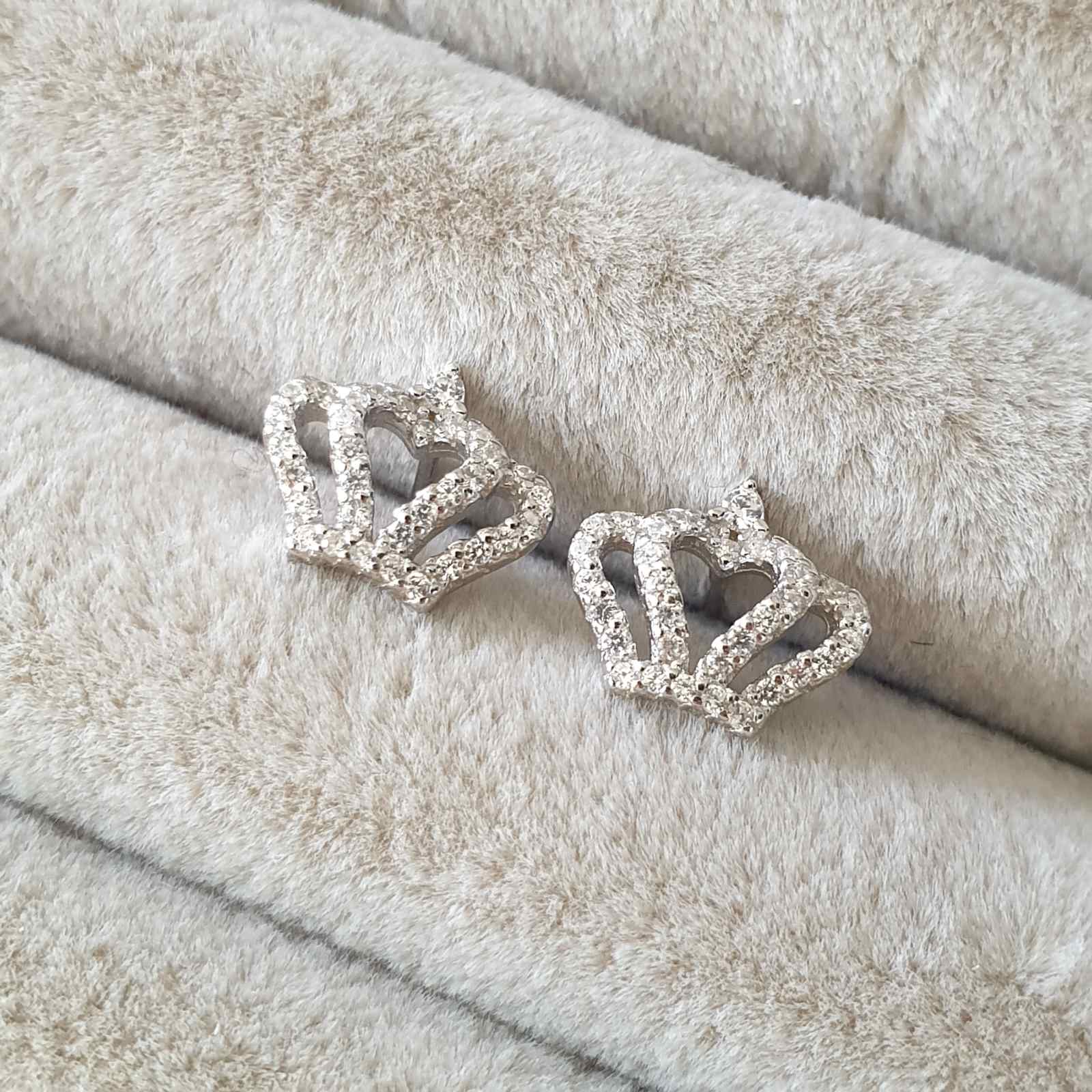 Boucle d'oreille argent Rhodié garanti the crown soldeargent - 40%