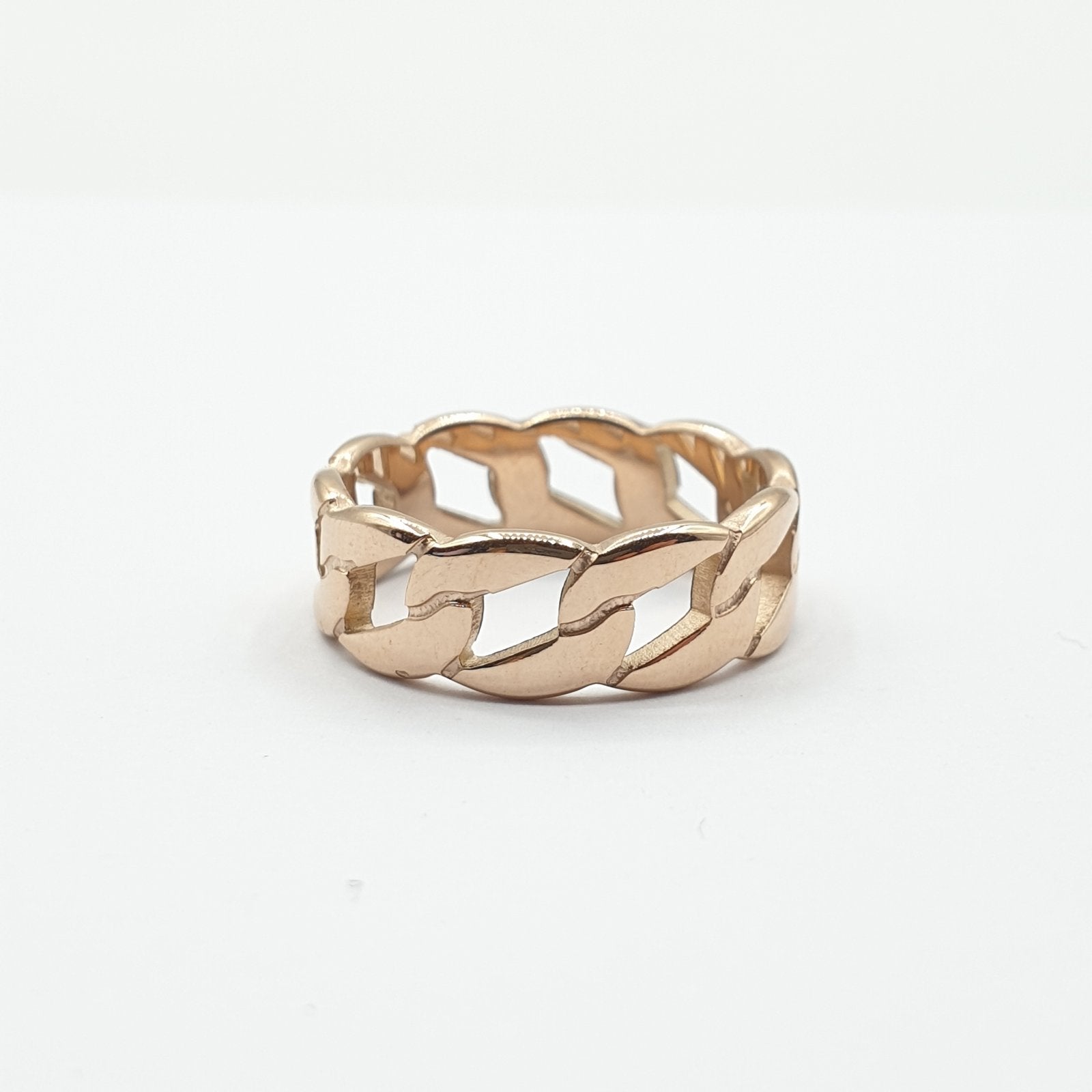 Bague acier garanti inoxydable anneau américain rose gold