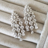 Boucle d'oreille Argent Rhodié Garanti soldeargent - 40% 3 lignes pendantes
