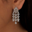 Boucle d'oreille Argent Rhodié Garanti soldeargent - 40% 3 lignes pendantes