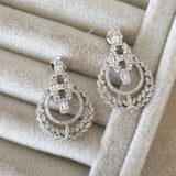 Boucle d'oreille Argent Rhodié Garanti soldeargent - 40%  pendant chargé classique
