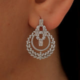 Boucle d'oreille Argent Rhodié Garanti soldeargent - 40%  pendant chargé classique