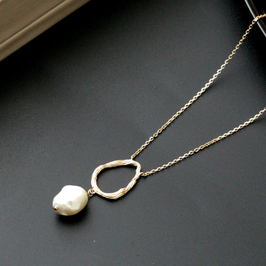 Collier Plaqué Or 750 3 Microns perles de culture d'eau douce bijouxcn La Coque de Nacre Paris karine