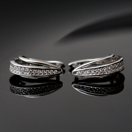 Boucle d'oreille argent Rhodié garanti soldeargent - 40% MC20