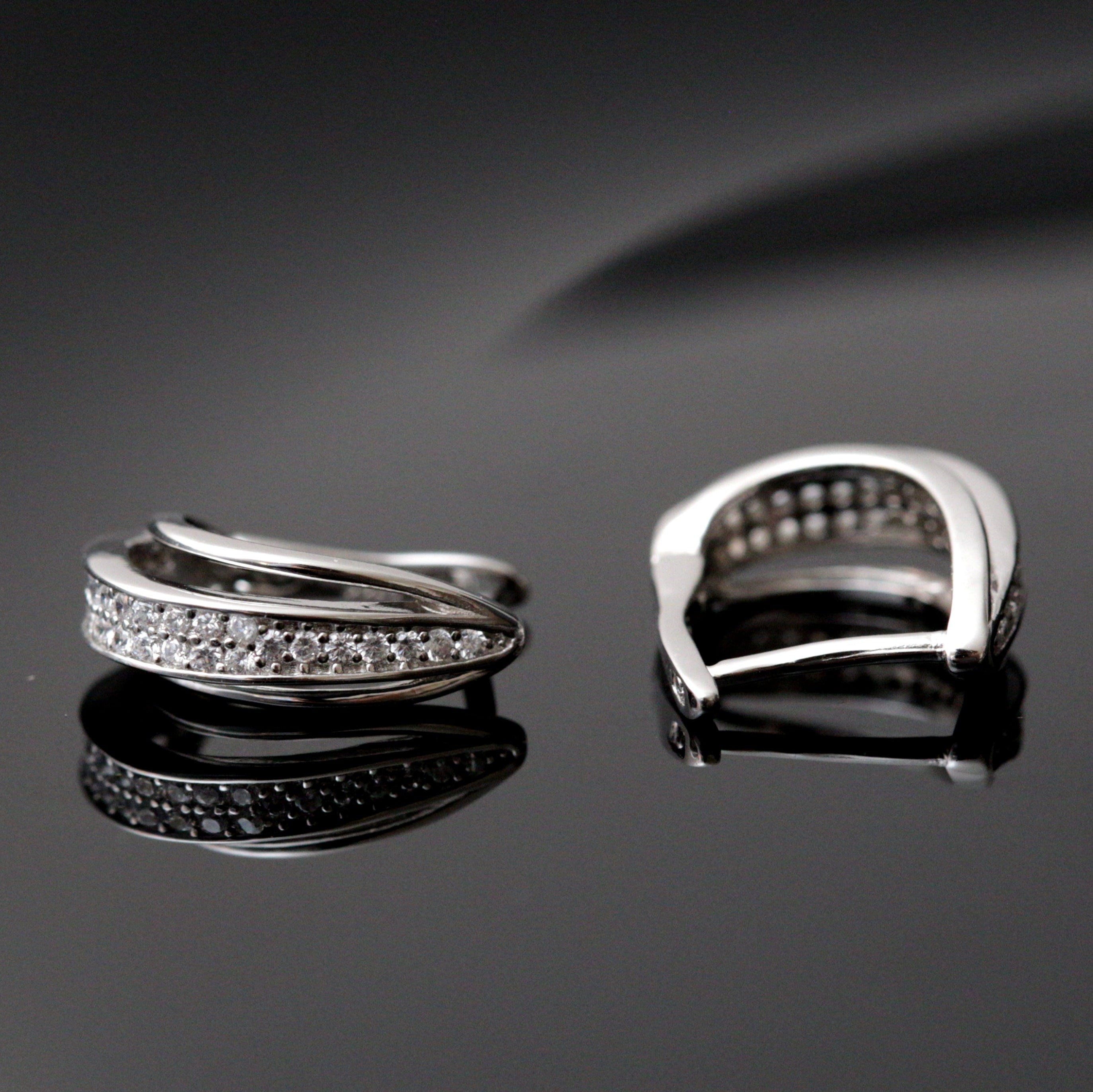Boucle d'oreille argent Rhodié garanti soldeargent - 40% MC20