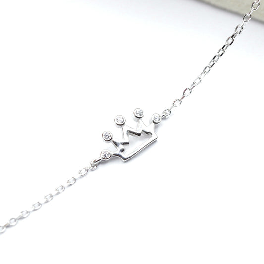 Gourmette Argent Rhodié Garanti the crwon