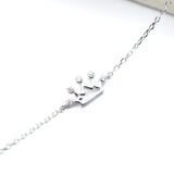 Gourmette Argent Rhodié Garanti the crwon