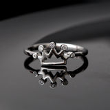 Bague argent Rhodié garanti the crown