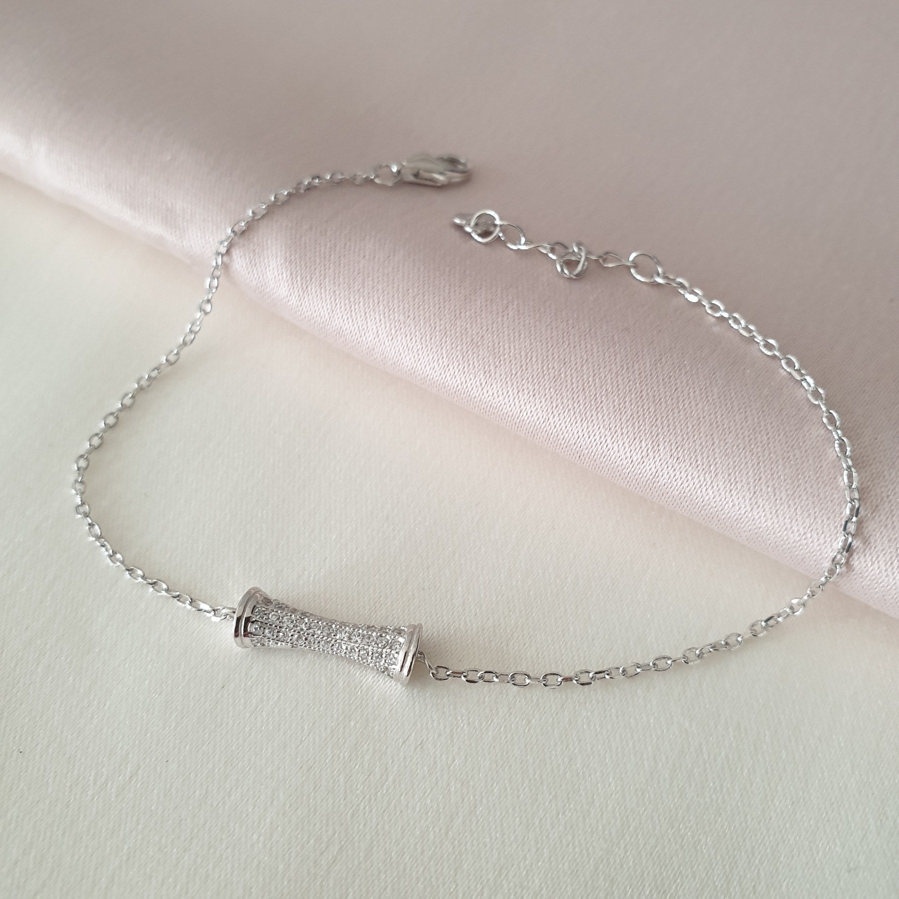 Gourmette argent Rhodié garanti le cone